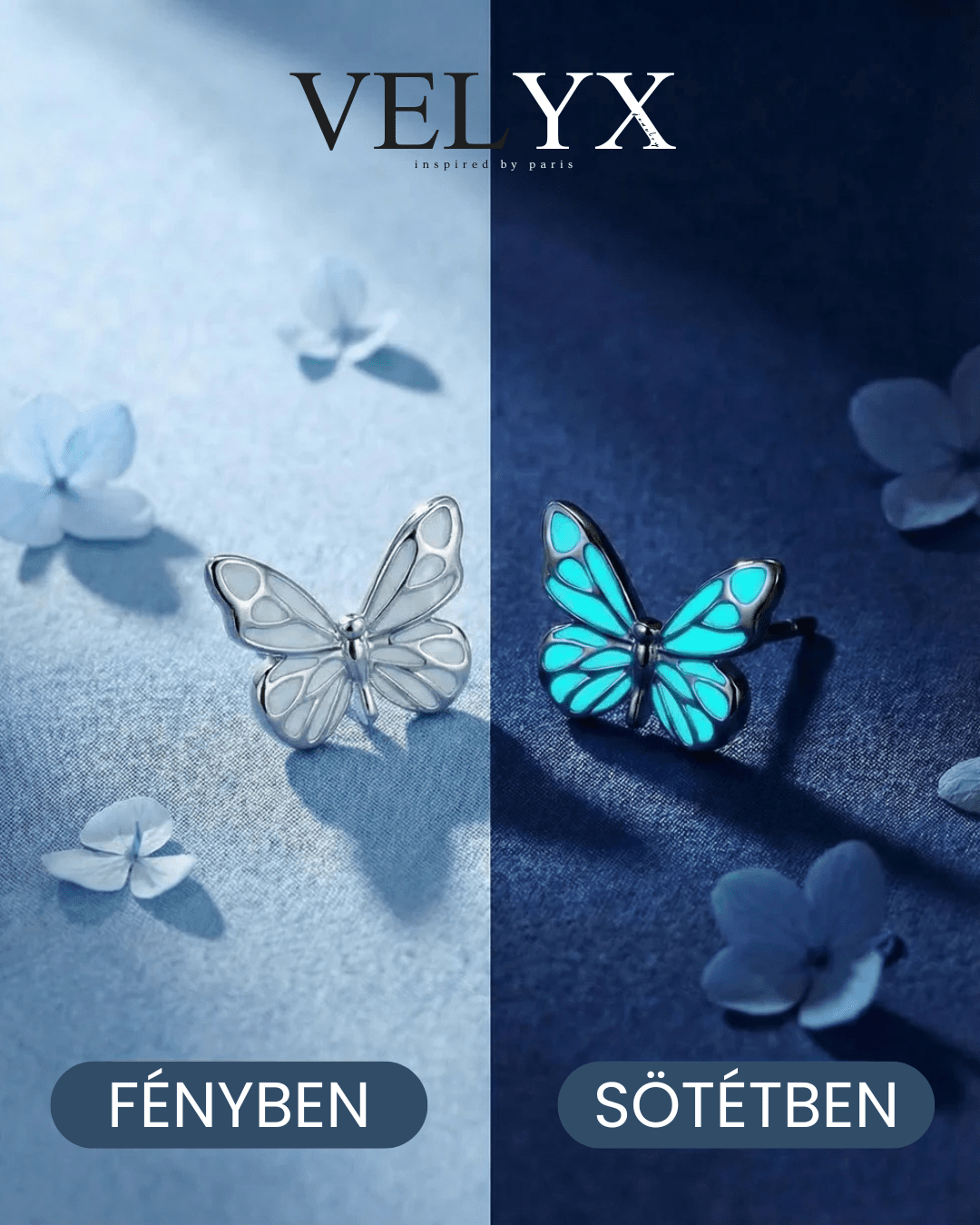 VELYX – Azure Butterfly Kollekció - Fülbevaló - VELYX